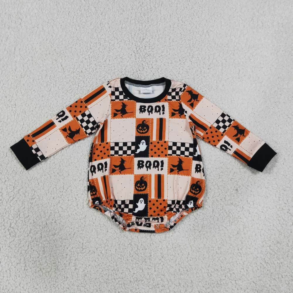 LR3239 Halloween spat boo pumpkin Long-Sleeved bubble