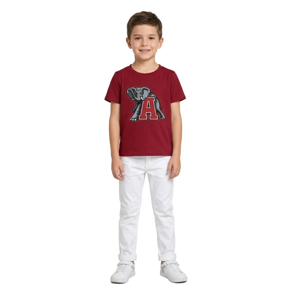 BT1883  RTS Alabama Team vinyl print short sleeve boy t-shirt