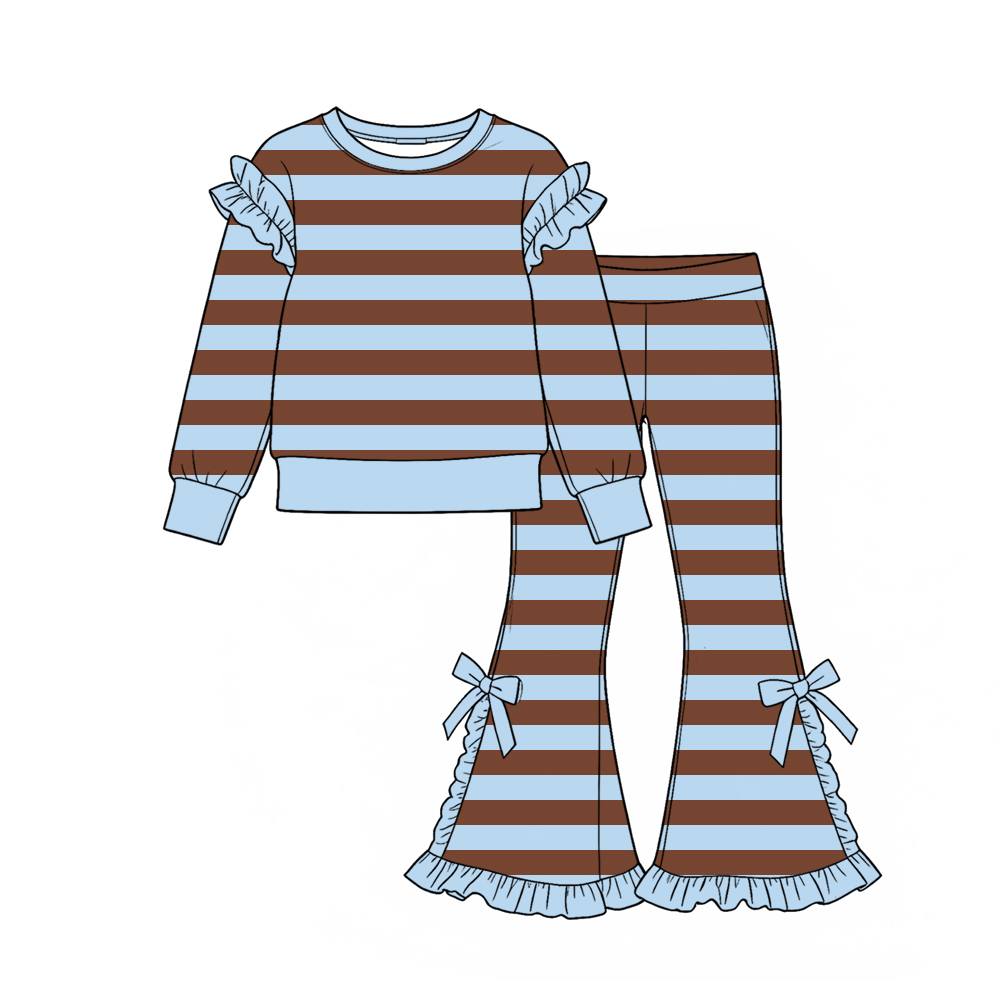 GLP3458 Pink stripe Christmas green face grinch long sleeve girl outfits