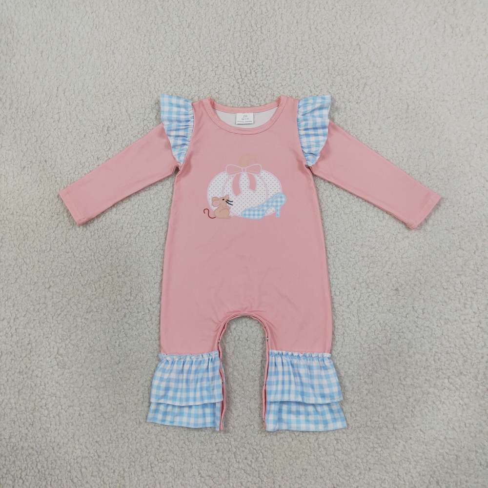 LR3217 Mouse pumpkin print Long-Sleeved romper