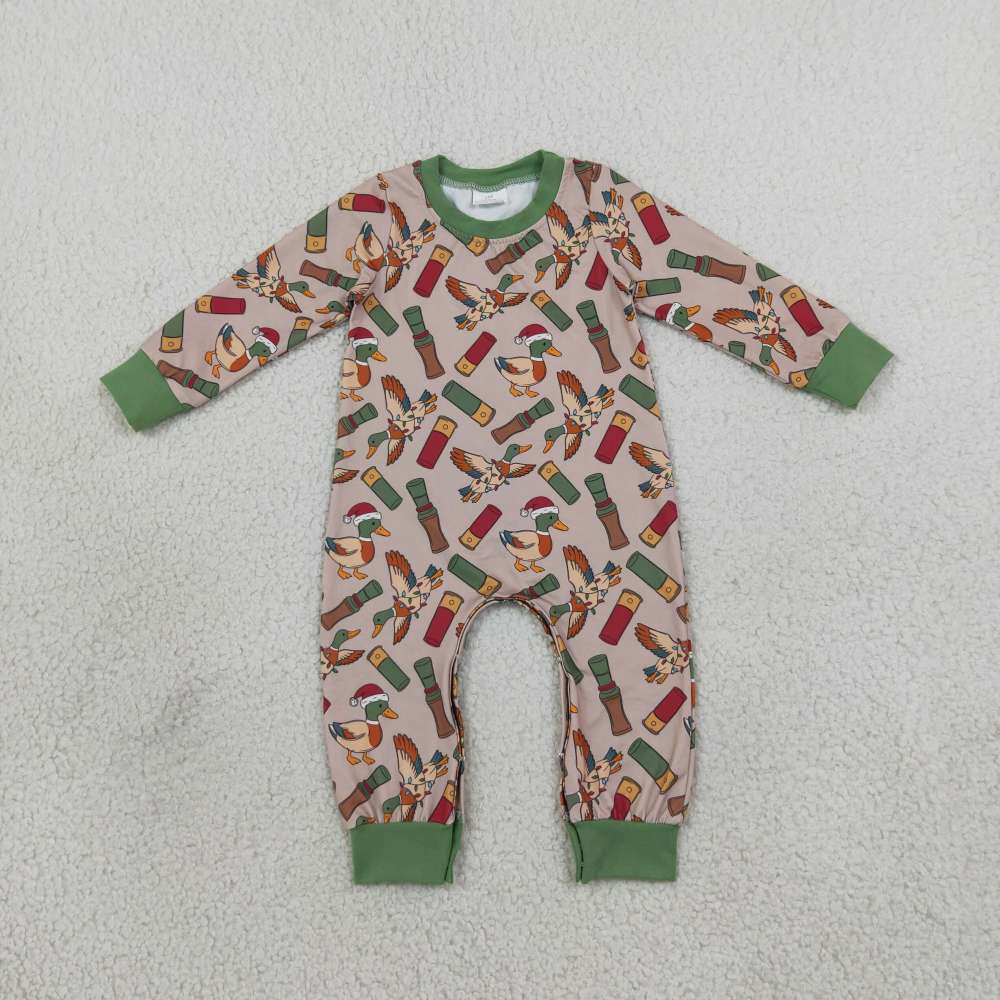 LR3209 Christmas duck bottle Long-Sleeved romper
