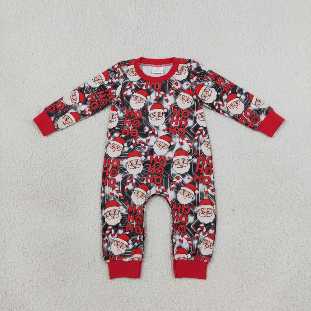 LR3225 Green duck print Long-Sleeved zipper romper