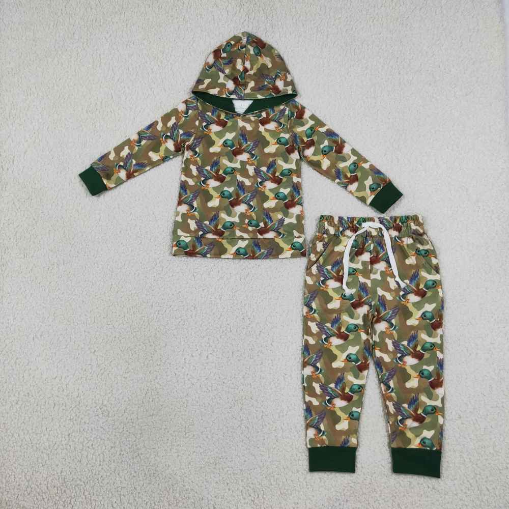 BLP1543  RTS Green duck  long sleeve boy Hoodie outfits