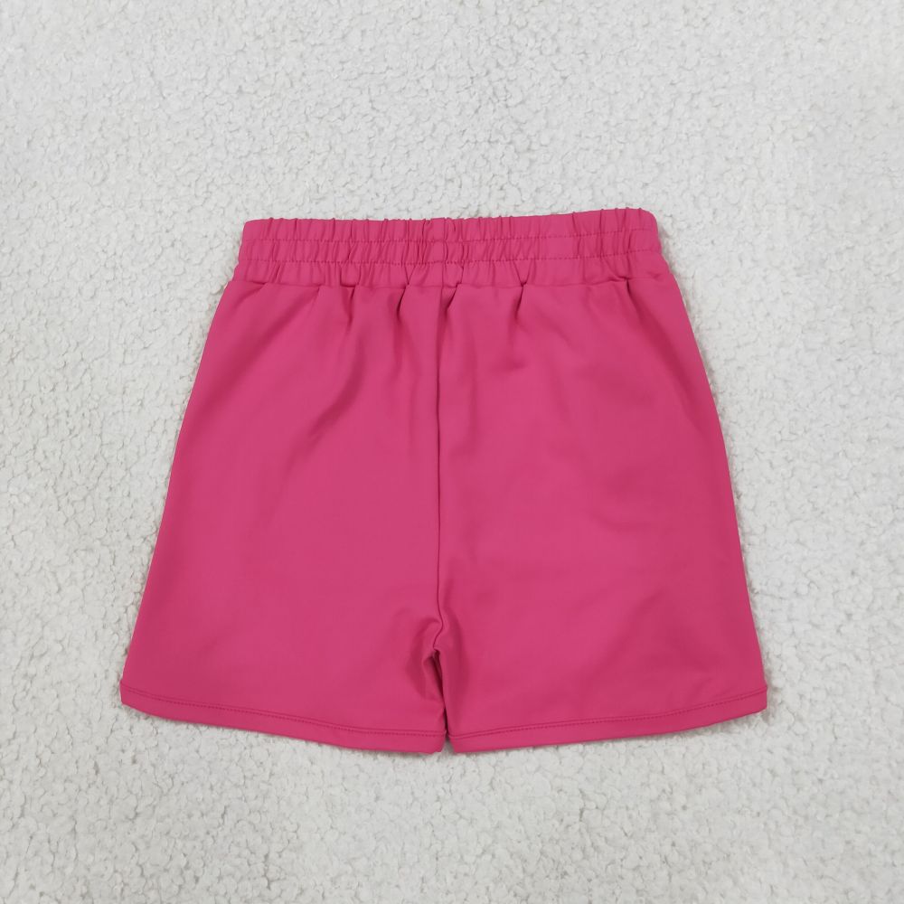 SS0949  Pink Stripe girl yoga shorts
