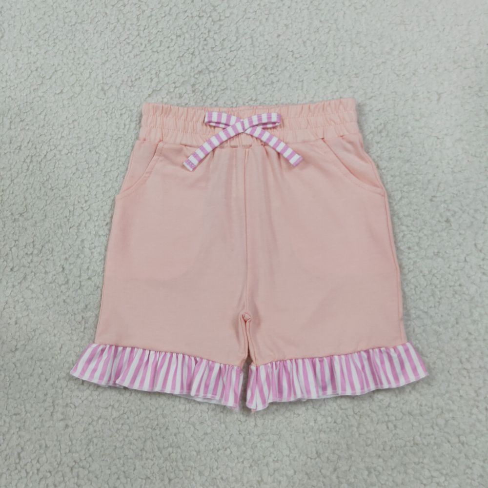 SS0996  Pink Stripe Bows girl shorts