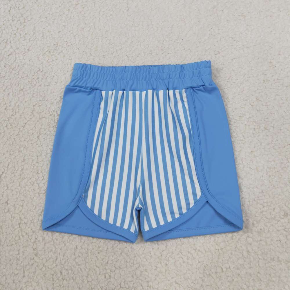 SS0950  BLUE Stripe girl yoga shorts