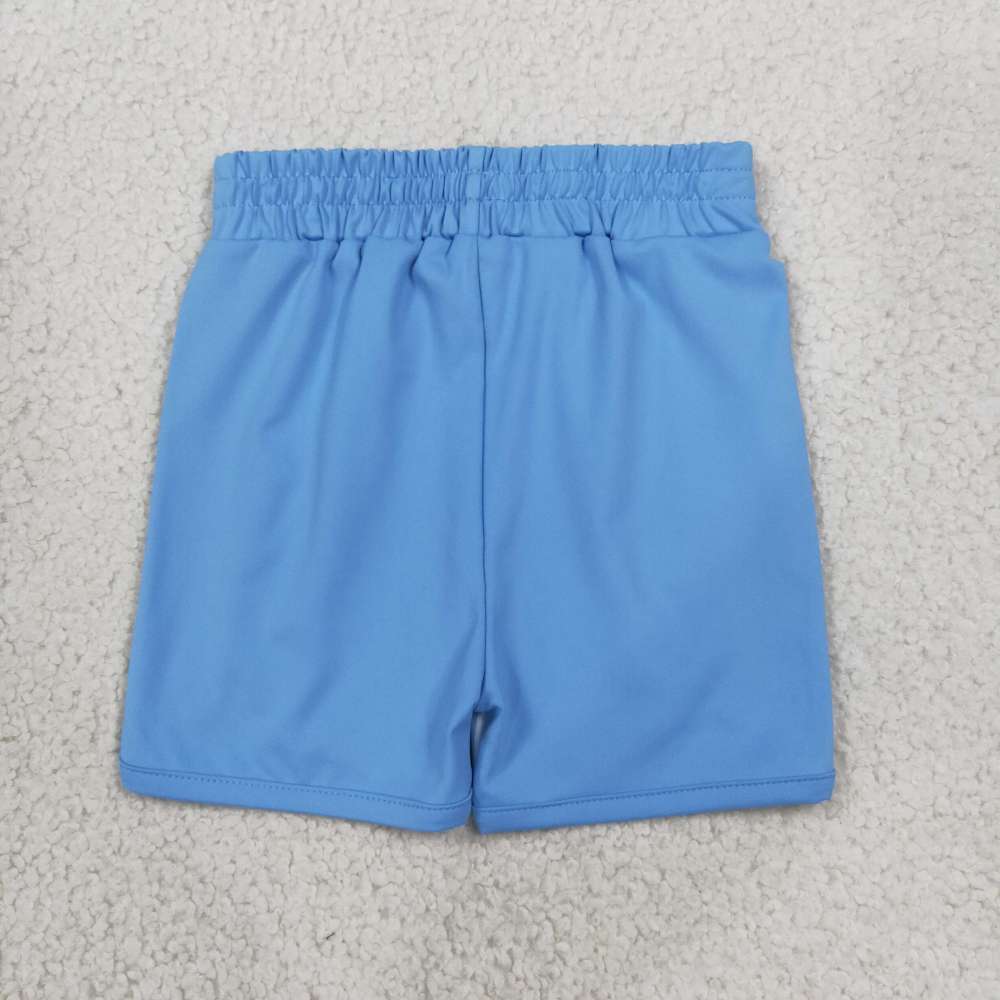 SS0950  BLUE Stripe girl yoga shorts