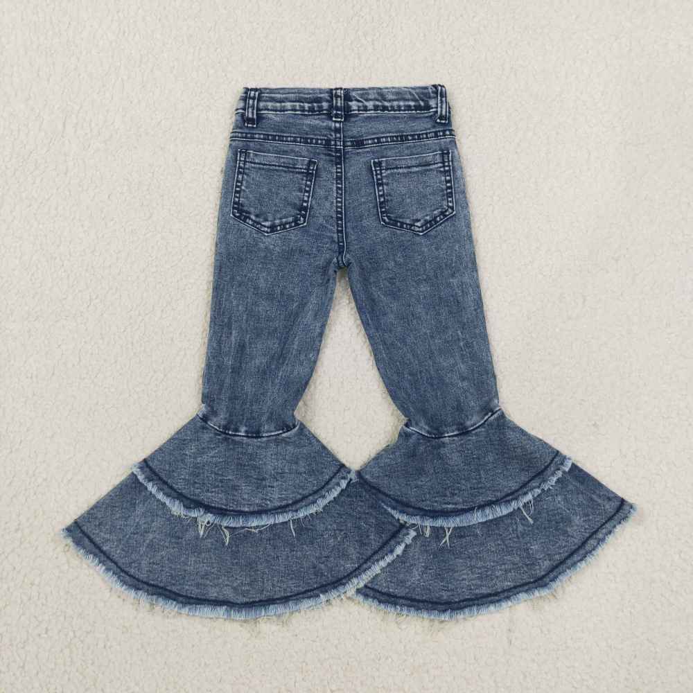 C5-15 colored double-layered flared jeans