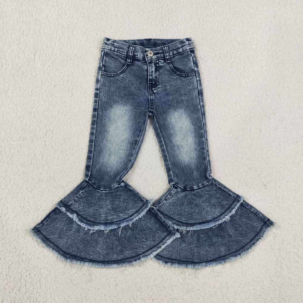 C5-15 colored double-layered flared jeans
