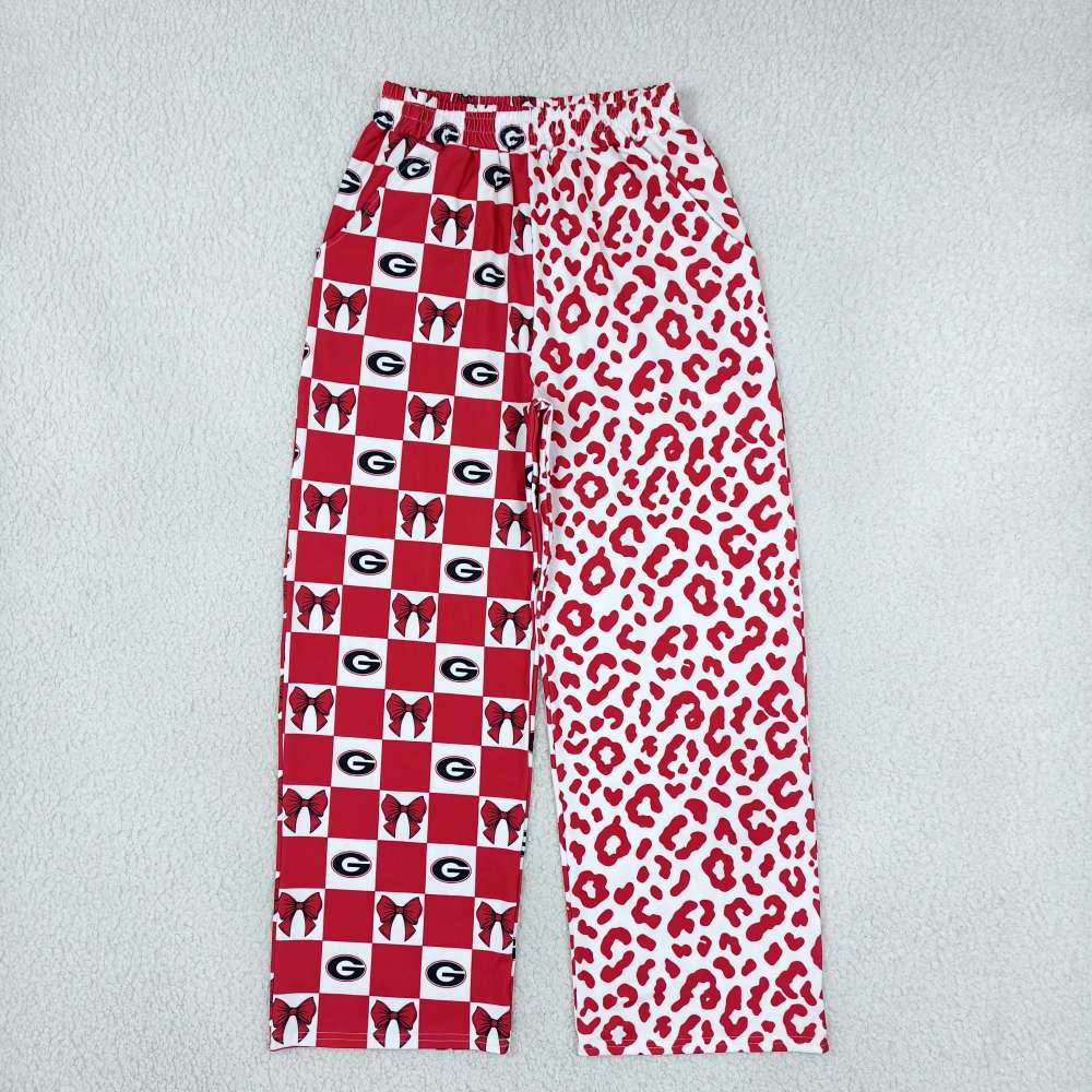P1121  Adult women Red bows G  leopard Print long pants