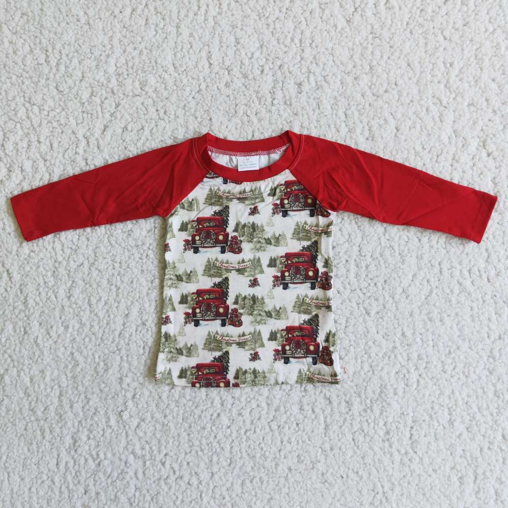 6 B2-11 boy Cars print  Long Sleeve t-shirt