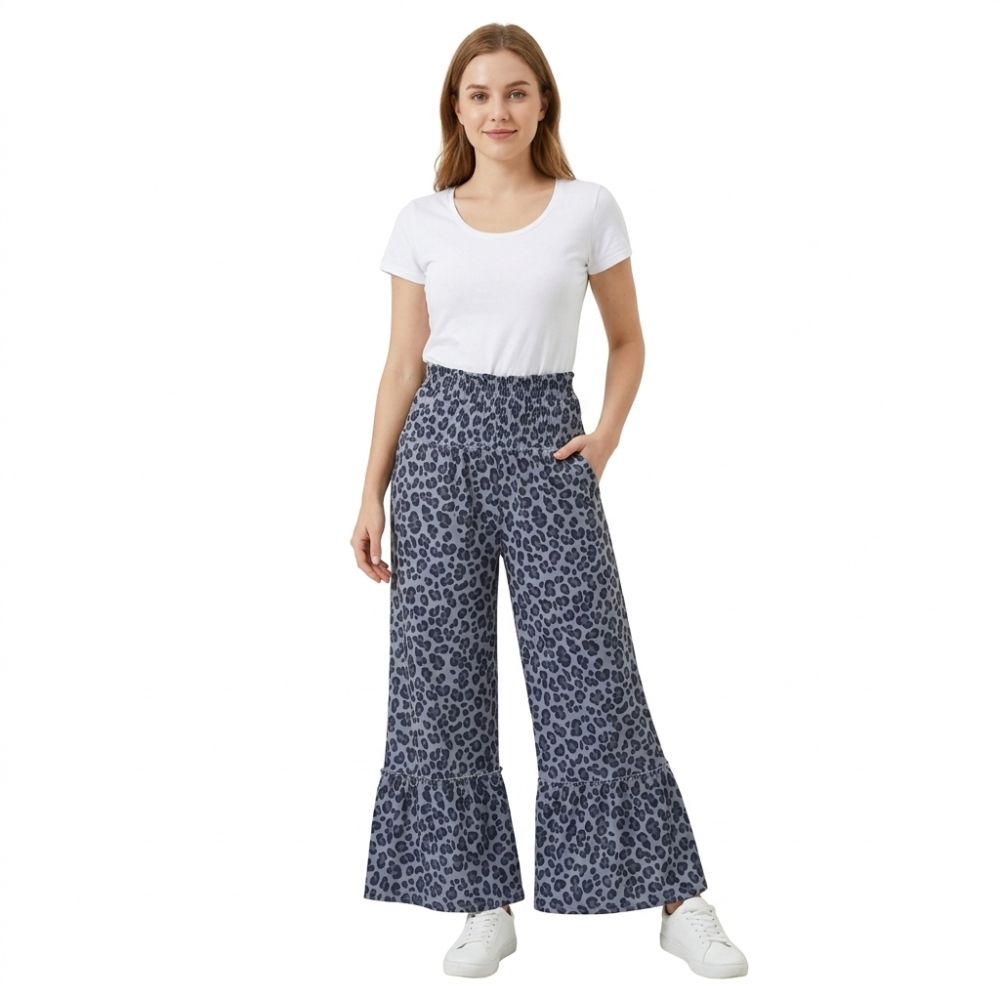 P1052 Adult women Leopard Print long pants