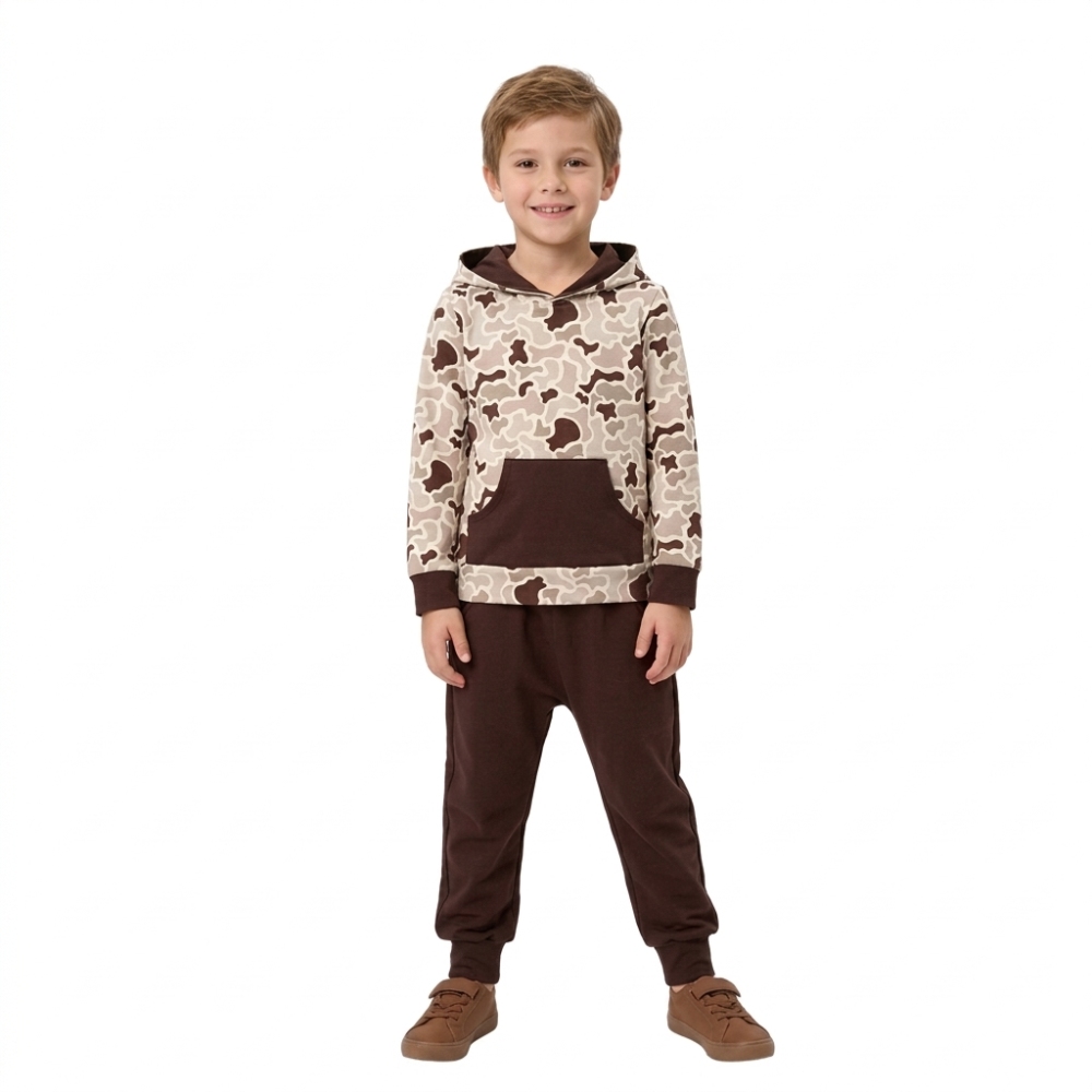 BLP1598  RTS camo print long sleeve boy Hoodie pocket outfits