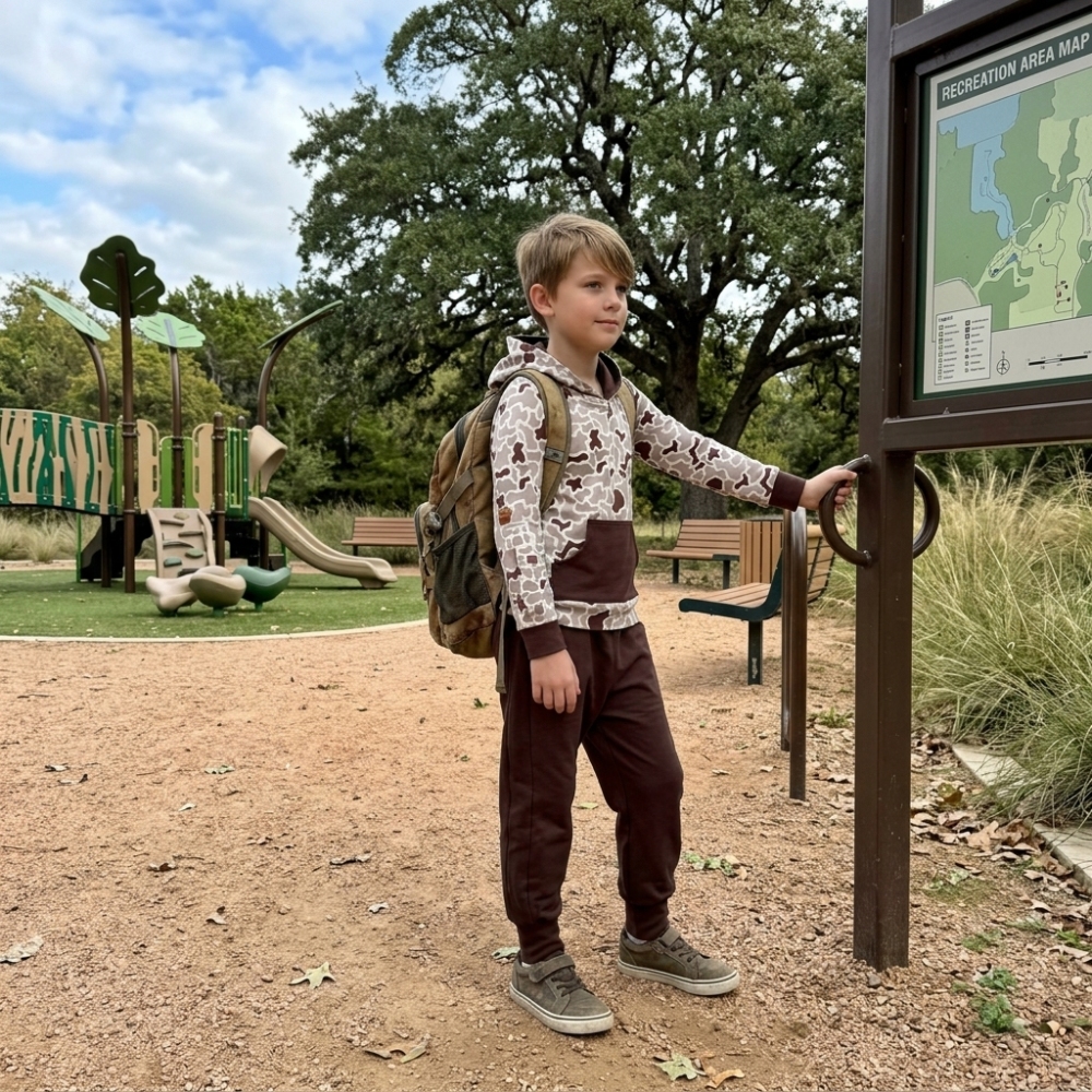 BLP1598  RTS camo print long sleeve boy Hoodie pocket outfits