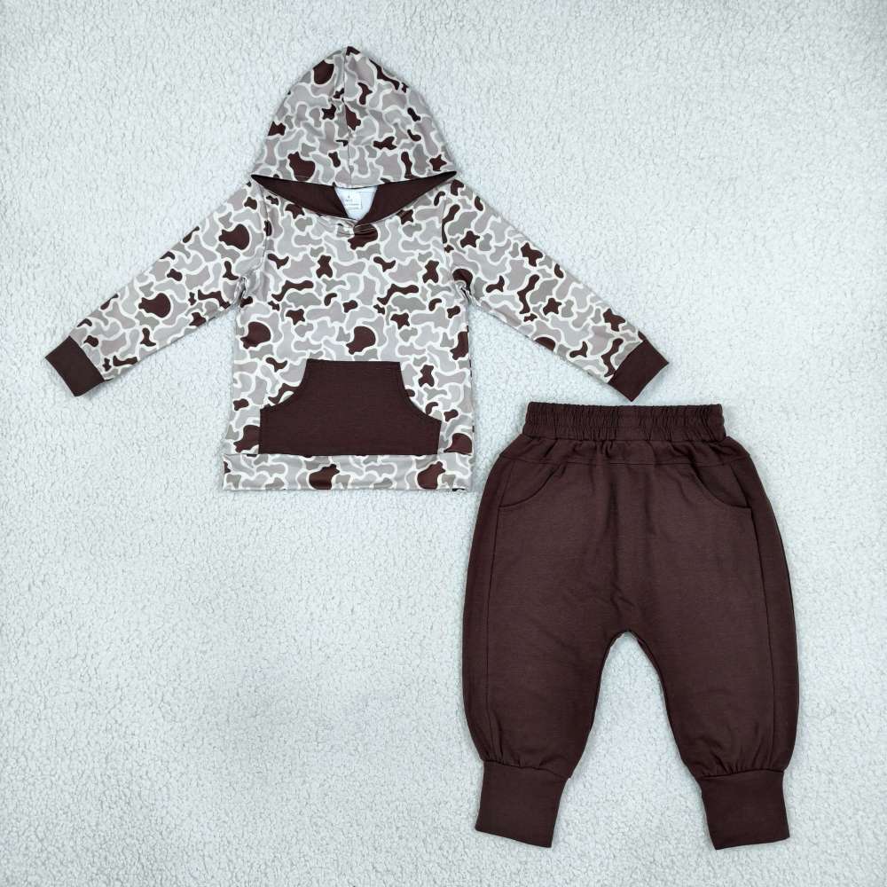 BLP1598  RTS camo print long sleeve boy Hoodie pocket outfits