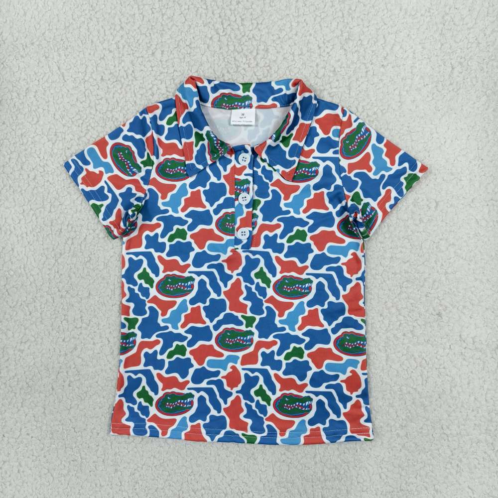 BT1695  RTS CAMO Aligator  Print short sleeve boy t-shirt