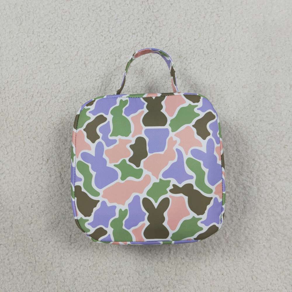 BA0393 CAMO Green bows zipper lunch box