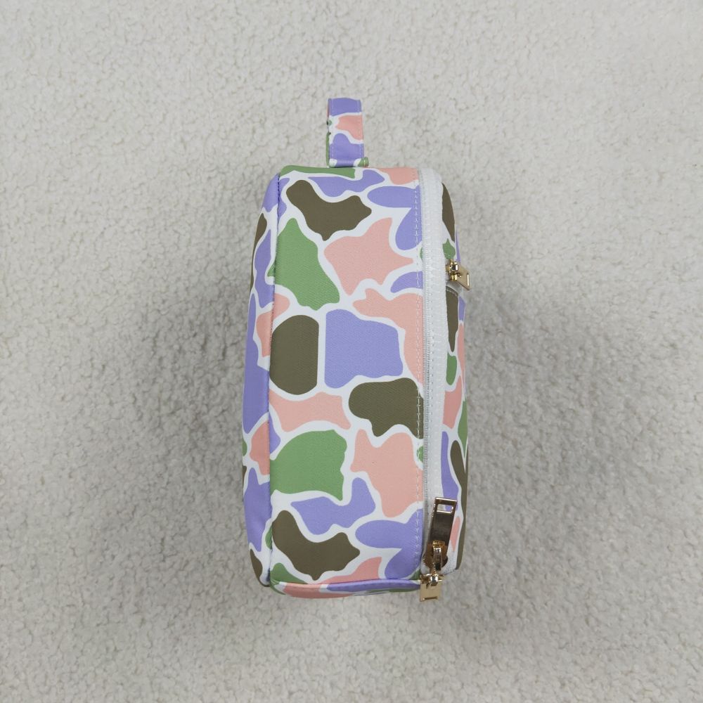 BA0393 CAMO Green bows zipper lunch box