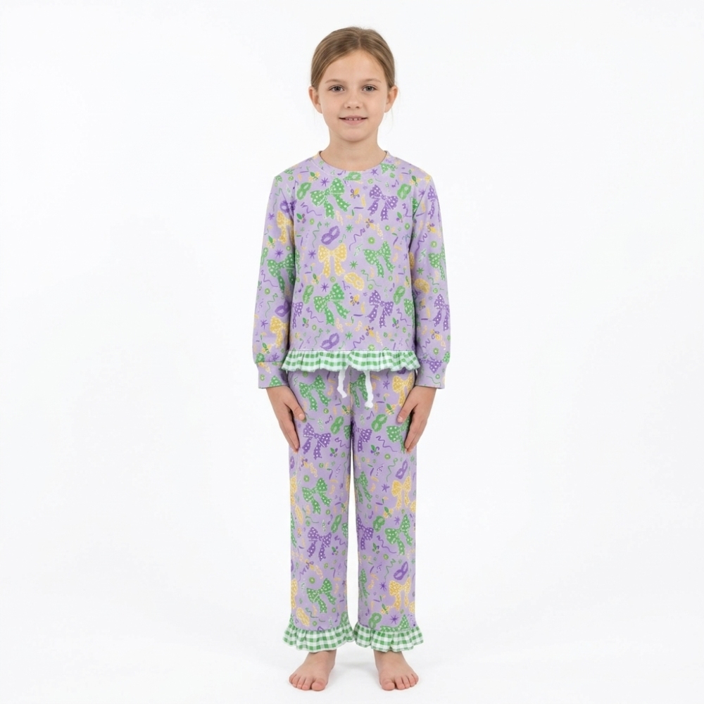 GLP3778 leopard print long sleeve girl outfits