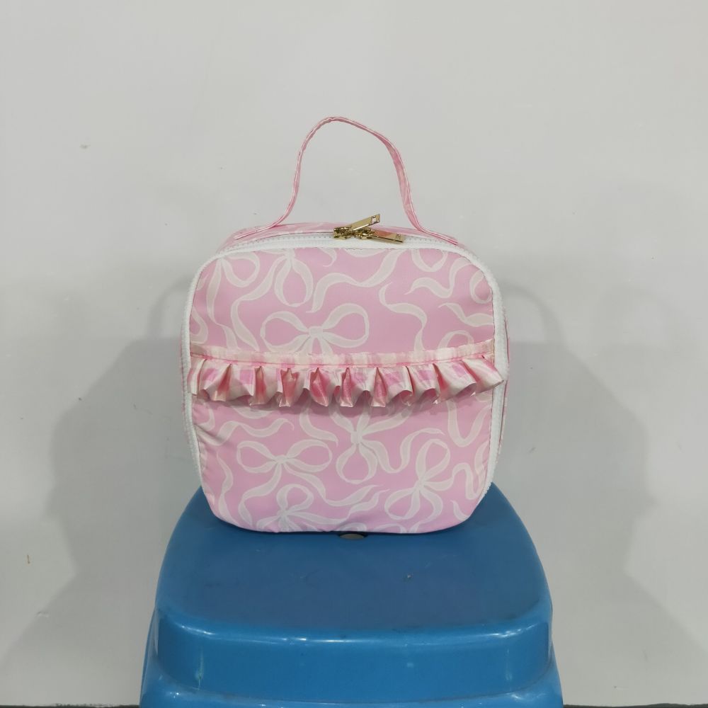 BA0393 CAMO Green bows zipper lunch box