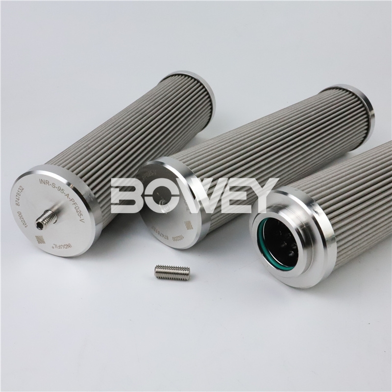 INR-S-95-A-PF025-V Bowey replaces Indufil hydraulic oil filter element