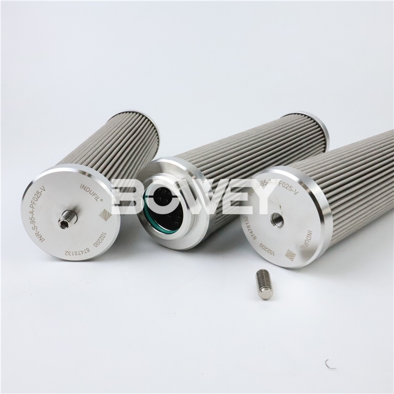 INR-S-95-A-PF025-V Bowey replaces Indufil hydraulic oil filter element