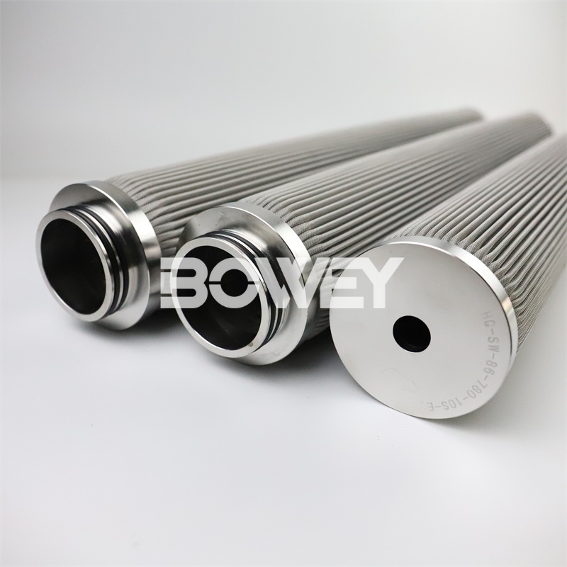HQ-SW-86-780-10S-E Bowey all stainless steel welded filter element metal mesh wave folding melt filter element