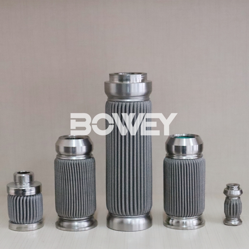 030-DH-100-D-V 060-DH-100-D-V Bowey replaces Hydac high temperature and high pressure resistant all stainless steel welded filter element