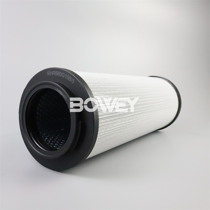 150307 Bowey replaces Sennebogen hydraulic oil filter element