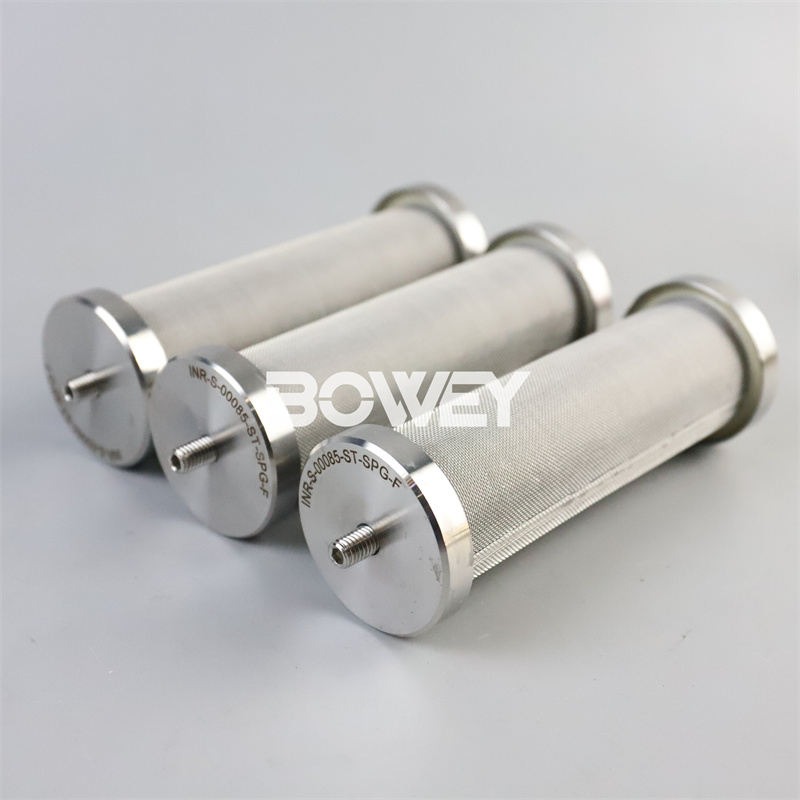 INR-S-00085-ST-SPG-F Bowey replaces Indufil stainless steel hydraulic oil filter element