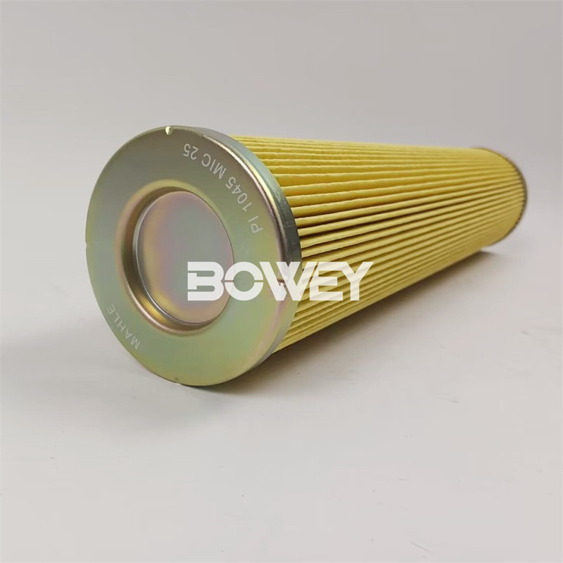 PI 1045 MIC 25 Bowey replaces Mahle hydraulic oil filter element