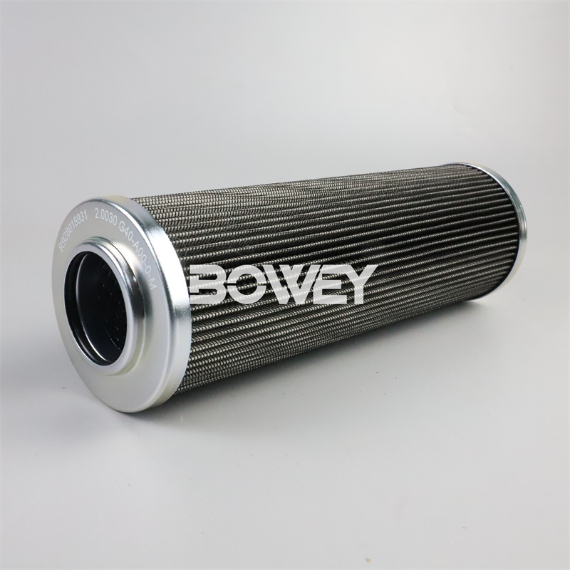 R928018931-2.0030 G40-A00-0-M Bowey replaces Rexroth stainless steel mesh pleated filter cartridge