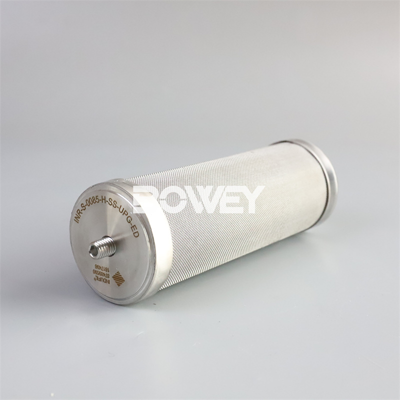 INR-S-0085-H-SS-UPG-ED Bowey replaces Indufil stainless steel hydraulic oil filter element