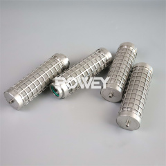 1354496 CF-20-3-E-V-0 Bowey Replaces Hydac All Stainless Steel Sintered Filter Element