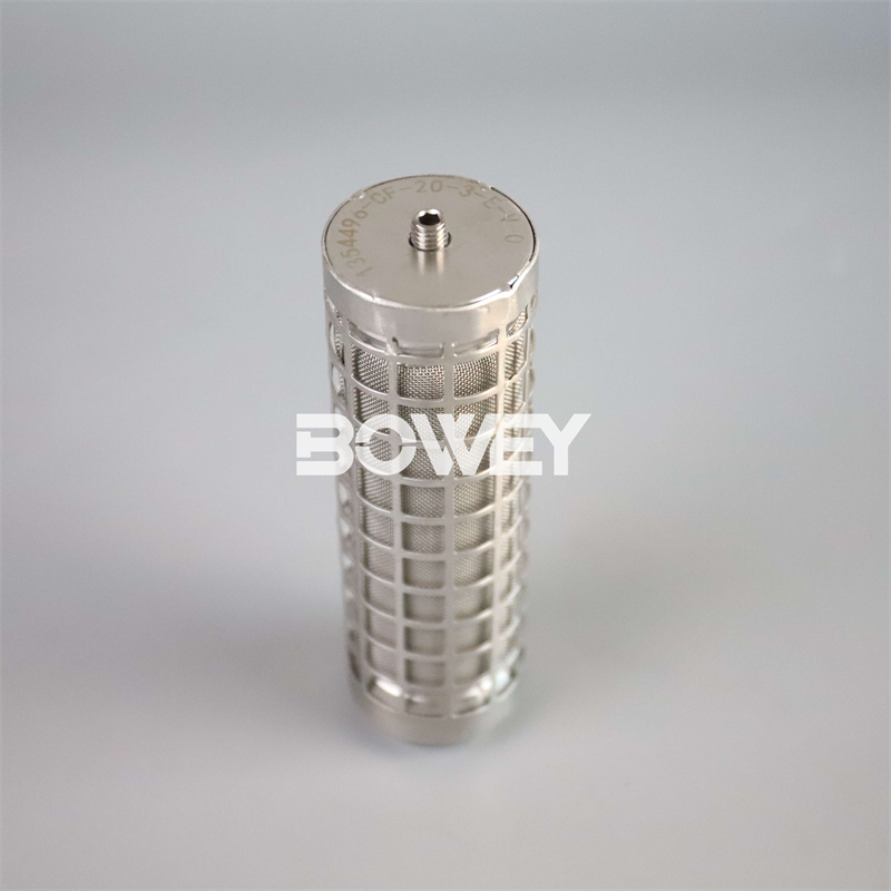 1354496 CF-20-3-E-V-0 Bowey replaces Hydac all stainless steel sintered filter element