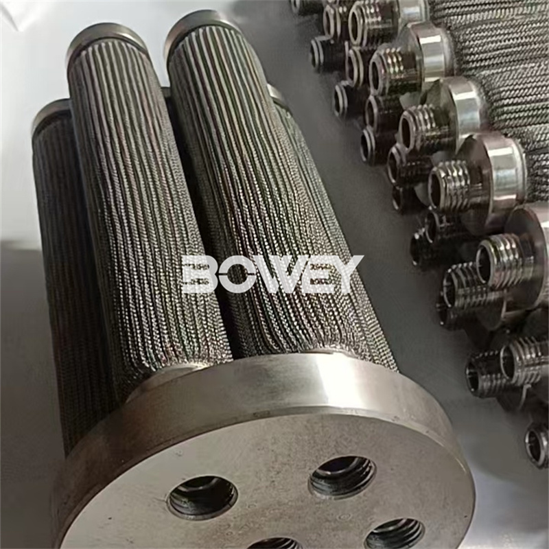 Bowey Stainless Steel Filter Elements for Chemical Fiber Granulation Machines, Foam Granule Melt Filter Elements, and Stainless Steel Pleated Melt Filter Elements