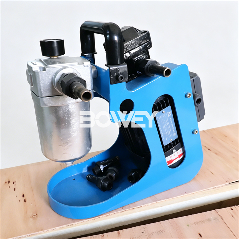 Bowey Hand-held Portable Oil Filter Purifier for On-site Hydraulic and Lubricating Oil Cleaning