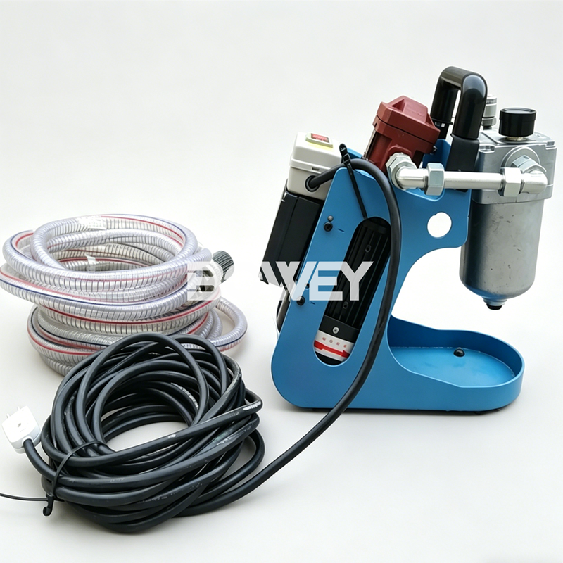 Bowey Hand-held Portable Oil Filter Purifier for On-site Hydraulic and Lubricating Oil Cleaning