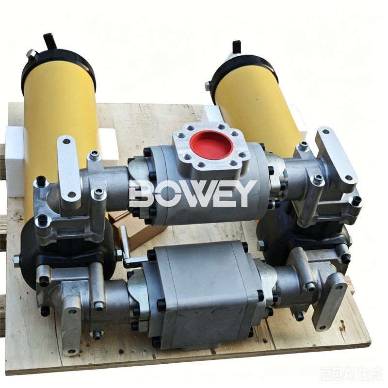 Double filter 50LDN0160G100-A00-V2.2-M-R6 Bowey Hydraulic Pressure Line Filter Housing/Filter Assembly