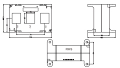 HY3N2-35 three-phase closed-type current transformer with crystal interface
