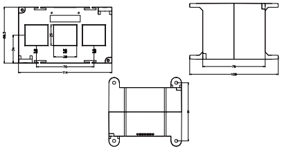 HY3N2-35/28 three-phase closed-type current transformer with crystal interface