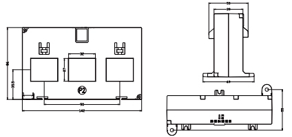 HY3N1-45 three-phase current transformer with crystal connector black