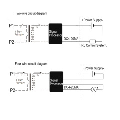KCT10-2L DC 4-20mA current transducer passive device input AC 0-60A