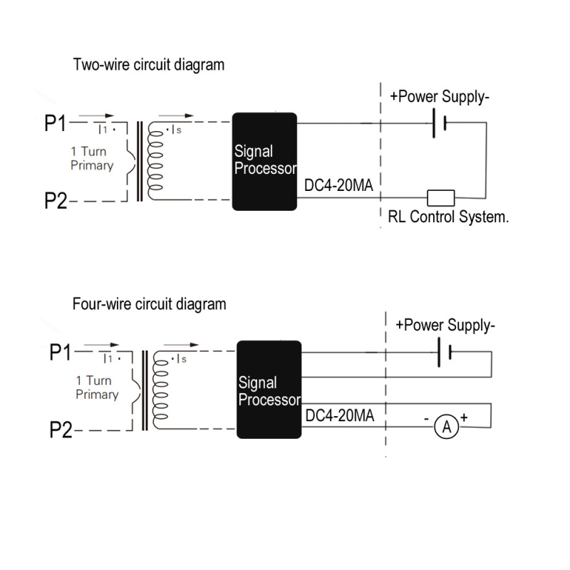 KCT24-2L DC 4-20mA current transducer passive device input AC 0-400A