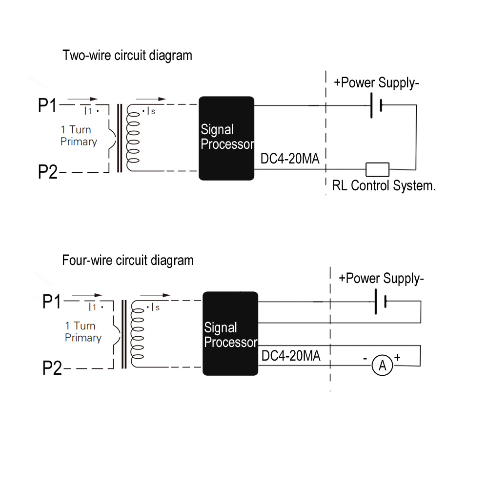 KCT6-2L DC 4-20mA current transducer passive device input AC 0-20A