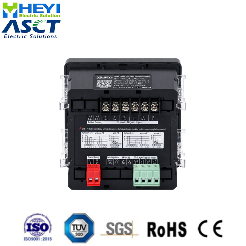 Three-phase A/V/Hz combination meter