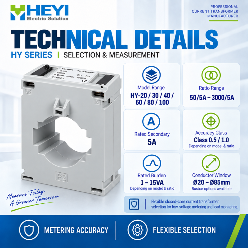 HY-60 Low Voltage Current Transformer for Panel Metering