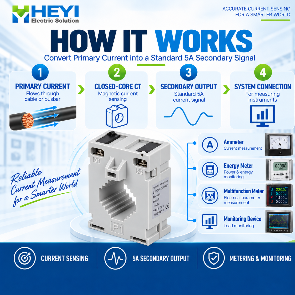 HY-30 Low Voltage Current Transformer for Panel Metering