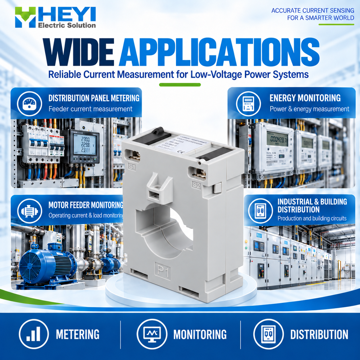 HY-40 Low Voltage Current Transformer for Distribution Panel Metering