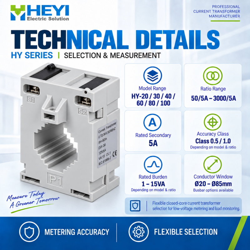 HY-30 Low Voltage Current Transformer for Panel Metering